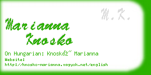 marianna knosko business card